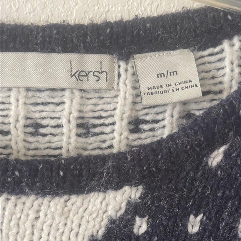 Kersh Black and Gray Crewneck Sweater with Polar Bear - Picture 2 of 3